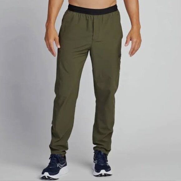 Korsa Road Runner Field Tech Woven Jogger Track Pants Mens Size M Cyprus Green - Picture 1 of 12